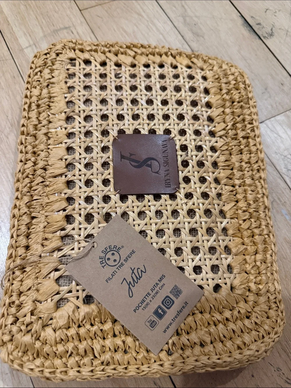 Irina Sigunava Woven Rattan Clutch